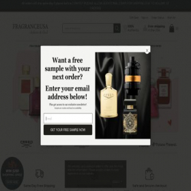 Скриншот главной страницы сайта fragranceusa.com