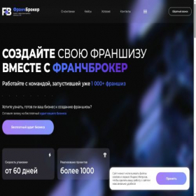 Скриншот главной страницы сайта franch-broker.ru