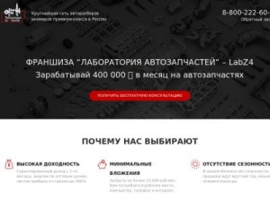 Скриншот главной страницы сайта franch.labz4.ru