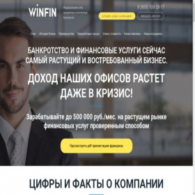 Скриншот главной страницы сайта franch.winfin-credit.ru