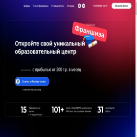 Скриншот главной страницы сайта franchise-robo.ru