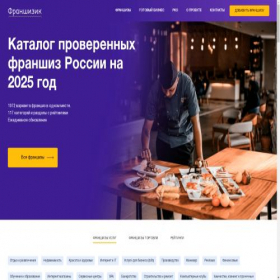 Скриншот главной страницы сайта franshizik.ru