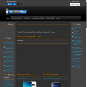 Скриншот главной страницы сайта free-cell-phone-unlock.com