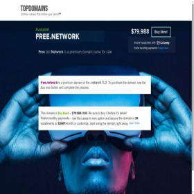 Скриншот главной страницы сайта free.network