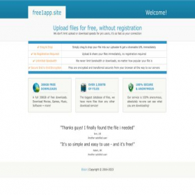 Скриншот главной страницы сайта free1app.site