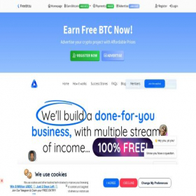 Скриншот главной страницы сайта freebtcu.com