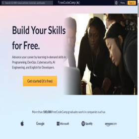 Скриншот главной страницы сайта freecodecamp.com