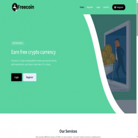 Скриншот главной страницы сайта freecoin.cc