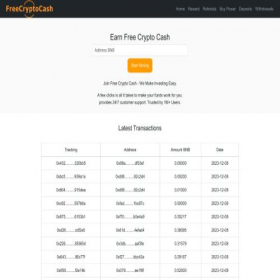 Скриншот главной страницы сайта freecryptocash.com