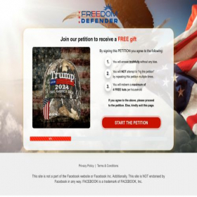 Скриншот главной страницы сайта freedom-defender.com