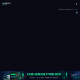 Скриншот главной страницы сайта freedom.cards