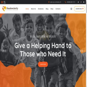 Скриншот главной страницы сайта freedomcharity.org