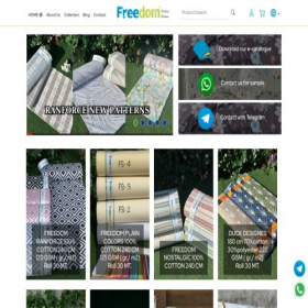 Скриншот главной страницы сайта freedomfabricshouse.com