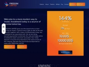 Скриншот главной страницы сайта freedomlimited.co.uk