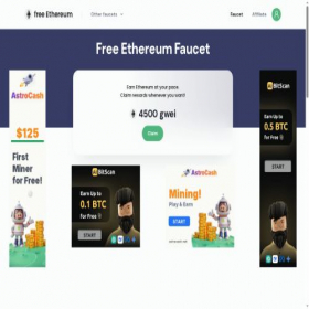 Скриншот главной страницы сайта freeethereumclick.com