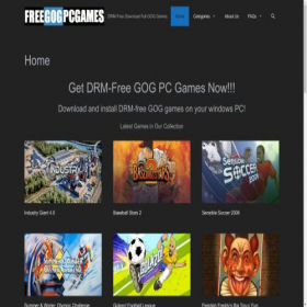 Скриншот главной страницы сайта freegogpcgames.cyou