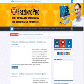 Скриншот главной страницы сайта freeinfopro.ru