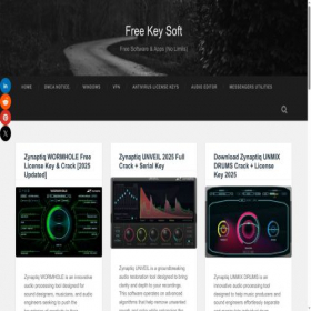 Скриншот главной страницы сайта freekeysoft.org