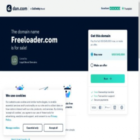 Скриншот главной страницы сайта freeloader.com