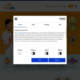 Скриншот главной страницы сайта freelotto.club