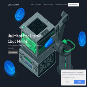Скриншот главной страницы сайта freeltc.unlifreecoin.net