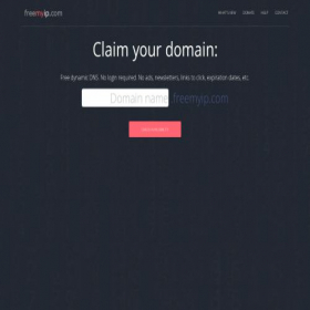 Скриншот главной страницы сайта freemyip.com