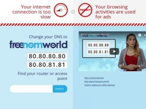 Скриншот главной страницы сайта freenomworld.cf