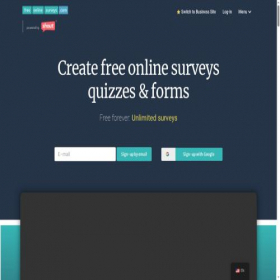 Скриншот главной страницы сайта freeonlinesurveys.com