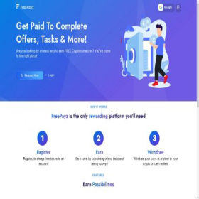 Скриншот главной страницы сайта freepayz.com