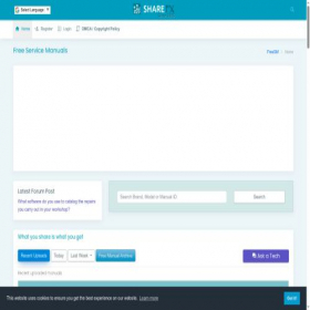 Скриншот главной страницы сайта freeservicemanuals.net