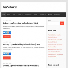 Скриншот главной страницы сайта freesoftwarez.net