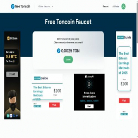 Скриншот главной страницы сайта freetonclick.com