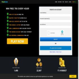 Скриншот главной страницы сайта freetron.io