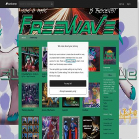 Скриншот главной страницы сайта freewave.bandcamp.com
