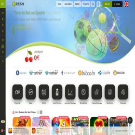 Скриншот главной страницы сайта fresh358.casino