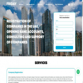 Скриншот главной страницы сайта fridaymanagement.ae