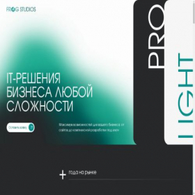 Скриншот главной страницы сайта frogstudios.tilda.ws
