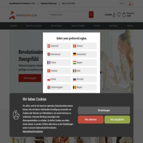 Скриншот главной страницы сайта fromaustria.com