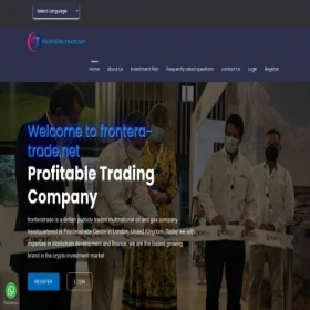 Скриншот главной страницы сайта frontera-trade.net