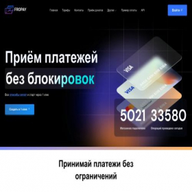 Скриншот главной страницы сайта fropay.bar