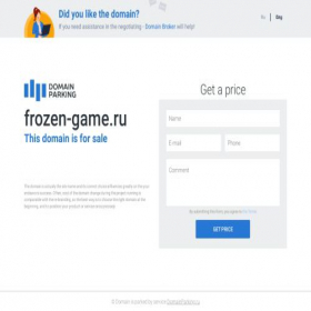 Скриншот главной страницы сайта frozen-game.ru