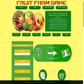 Скриншот главной страницы сайта fruitfarm-game.com