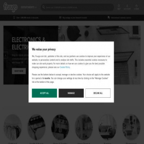 Скриншот главной страницы сайта fruugo.co.uk