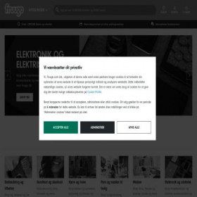 Скриншот главной страницы сайта fruugo.dk