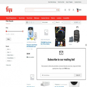 Скриншот главной страницы сайта fryswarehouse.com