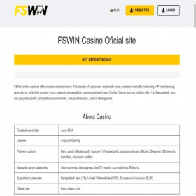 Скриншот главной страницы сайта fswin-casino-bd.com