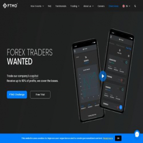 Скриншот главной страницы сайта ftmo.com