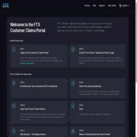Скриншот главной страницы сайта ftx.com