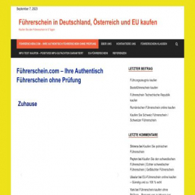 Скриншот главной страницы сайта fuhrerscheinn.com