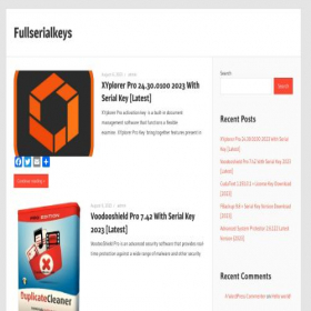 Скриншот главной страницы сайта fullserialkeys.org